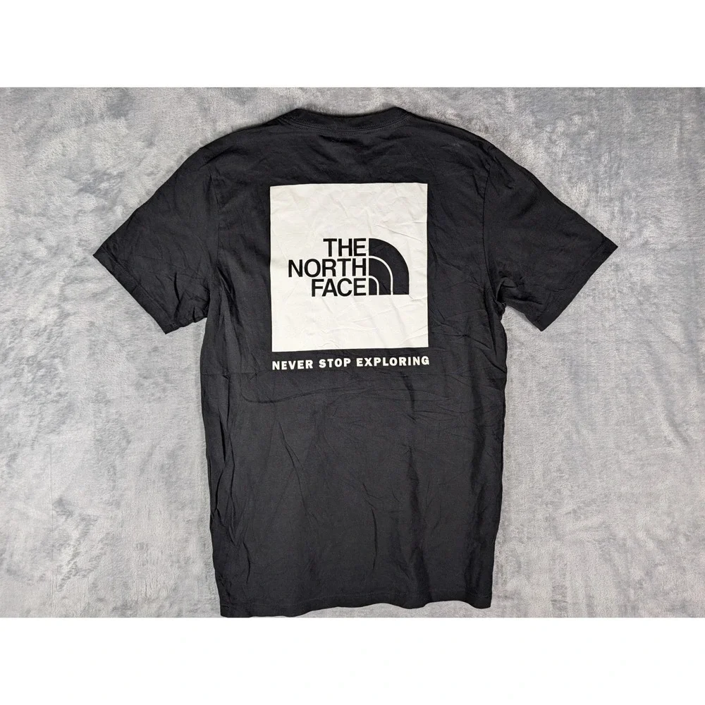 The North Face Mens Red Box Graphic T Shirt Black Small Never Stop Exploring
